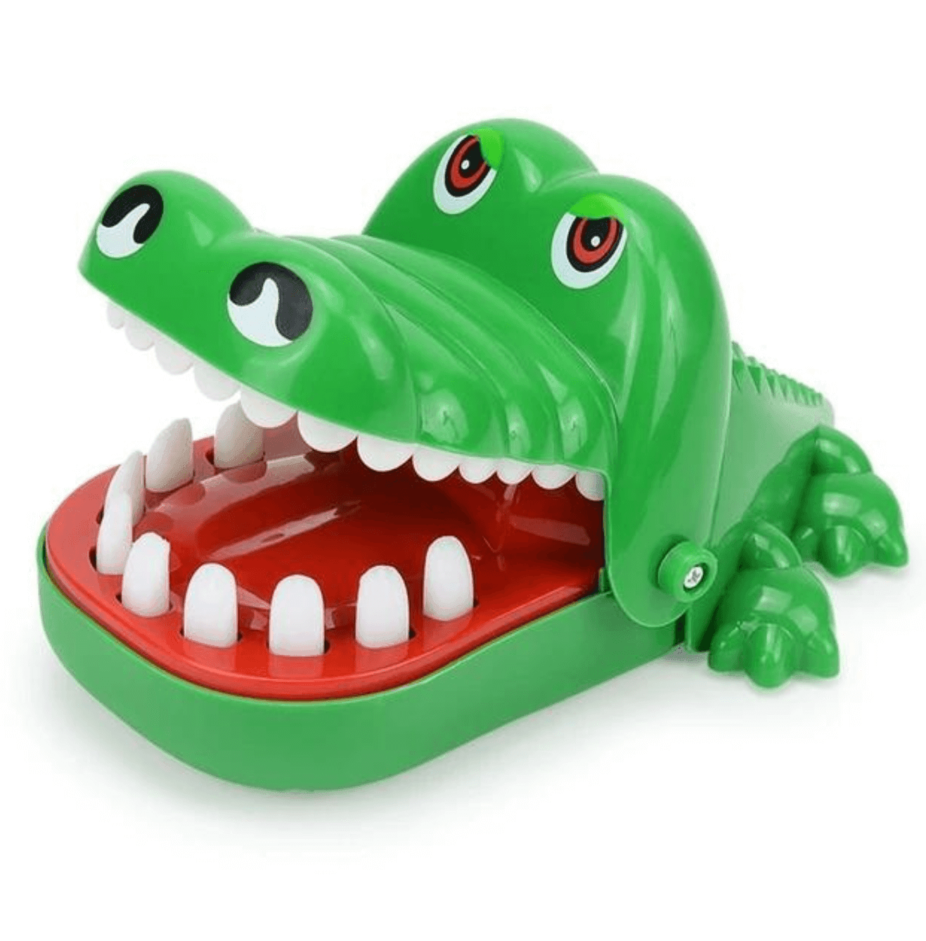 Brinquedo crocodilo morde dedo