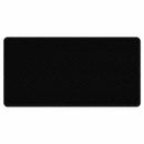 Mouse Pad Grande Gamer Ondas Escuras visto de cima contra um fundo totalmente branco. O foco está no formato retangular amplo e na textura com estampa de padrão contínuo de ondas na cor preta.